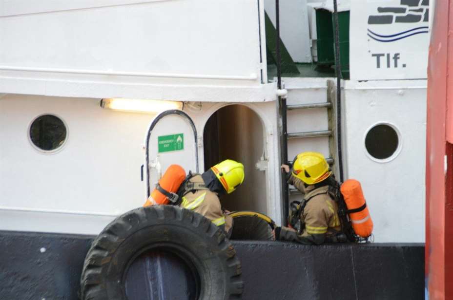 Båtbrann Kolstøneset. FOTO: Kjell Bua