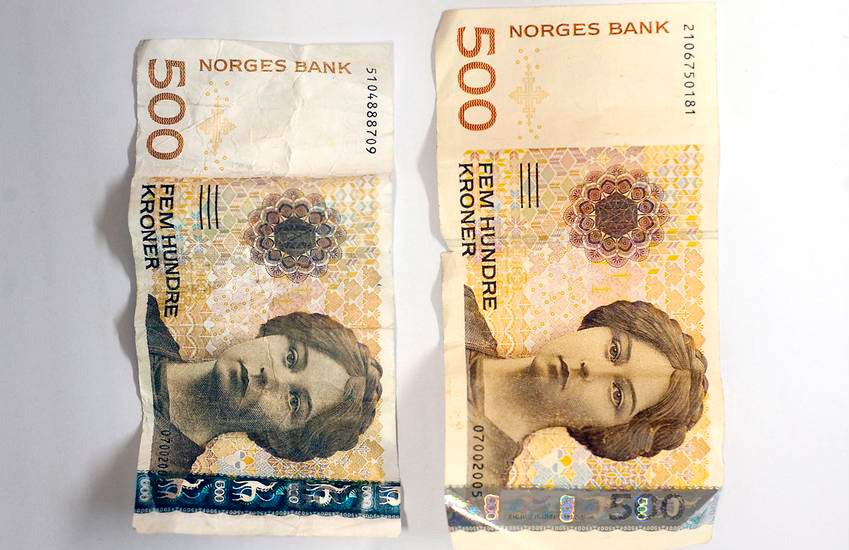 Falsk 500-lapp funnet i Bergen i 2011