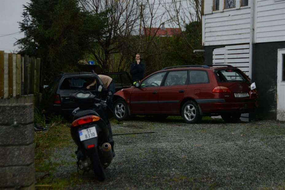 Kolliderte med husveggen på Bø