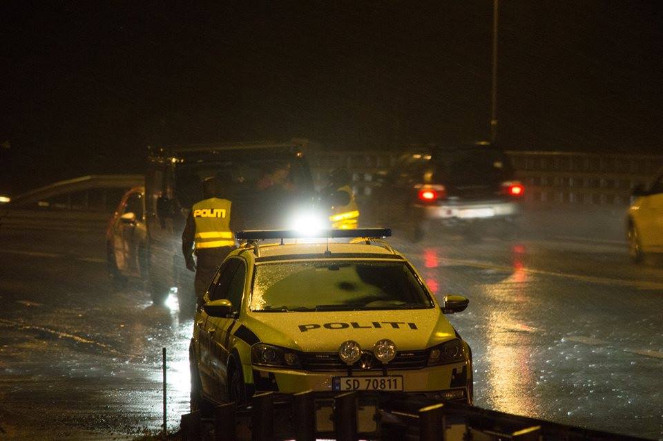 Storm Karmsund bru. FOTO: Kjell Bua