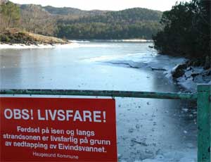 isen er farlig Foto: Tor André Johannessen