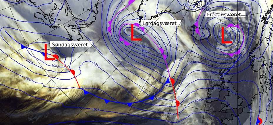 uvær lavtrykk i kø
