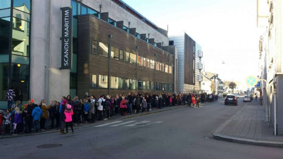Kø Scandic Maritim FOTO: Kjell Bua